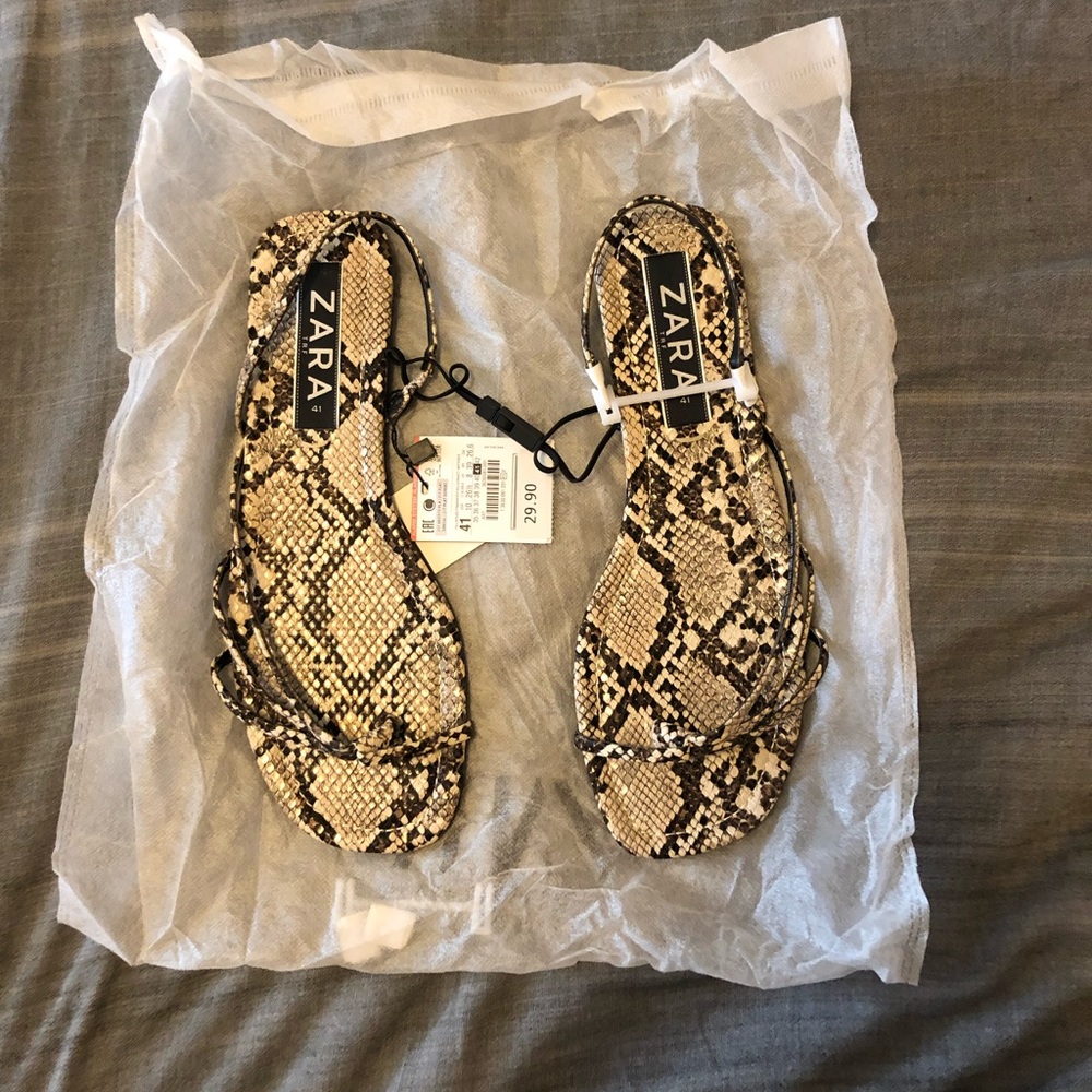 Zara snakeskin sandals